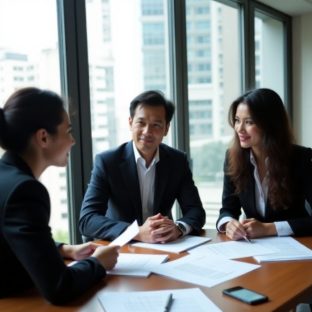 Fundadores de FinanConsult en la primera oficina